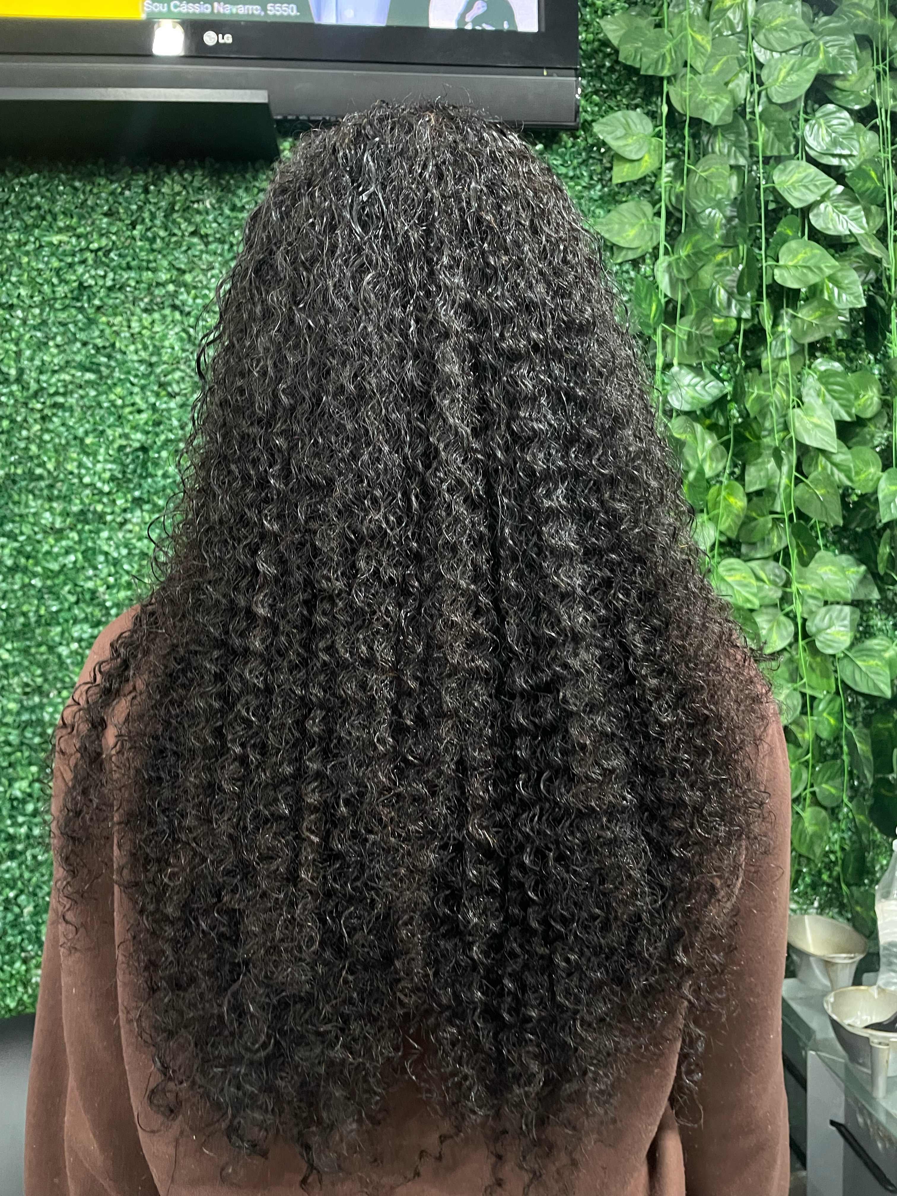 Resultado com cabelo indiano cacheado